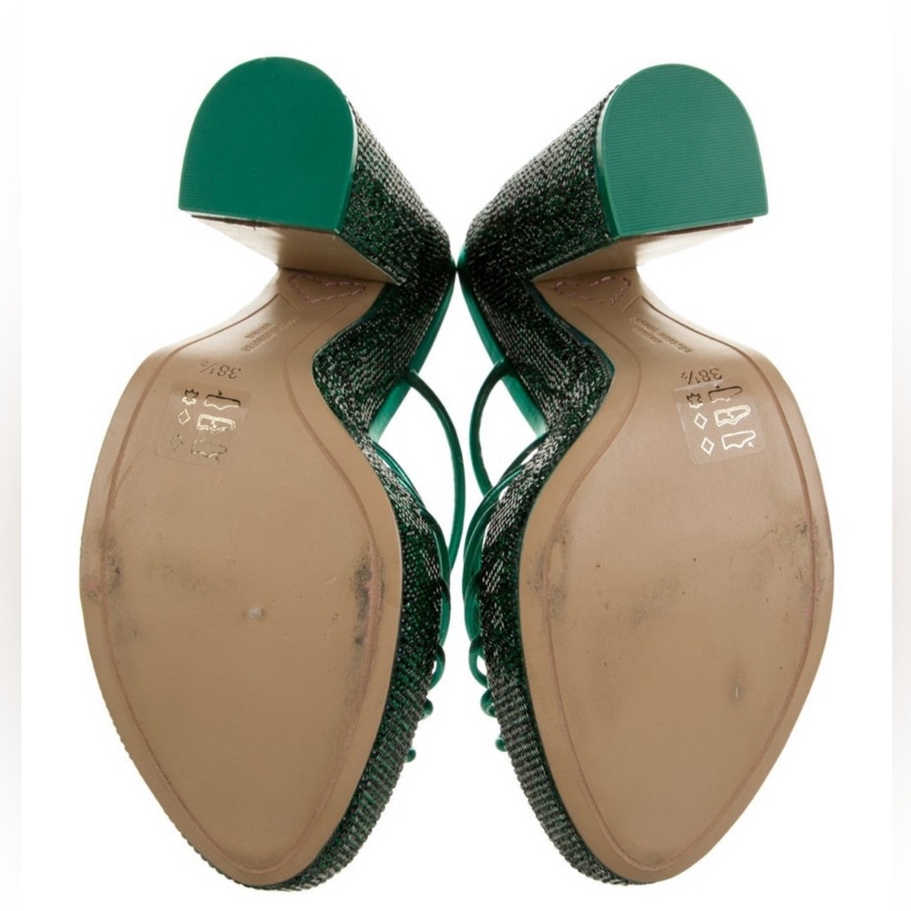 Sophia Webster  Green Crystal Embellished Sandal - Picture 5 of 6